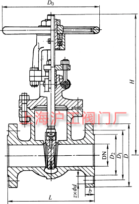 Z41HZ41Y  150(Lb)~600(Lb) ШʽlyҪμYߴʾD